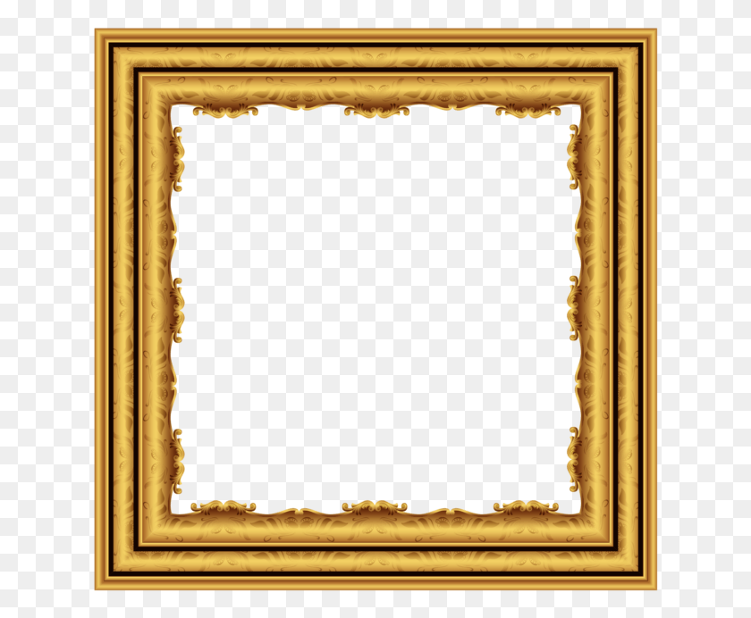 632x632 Gold Picture Frame, Text HD PNG Download