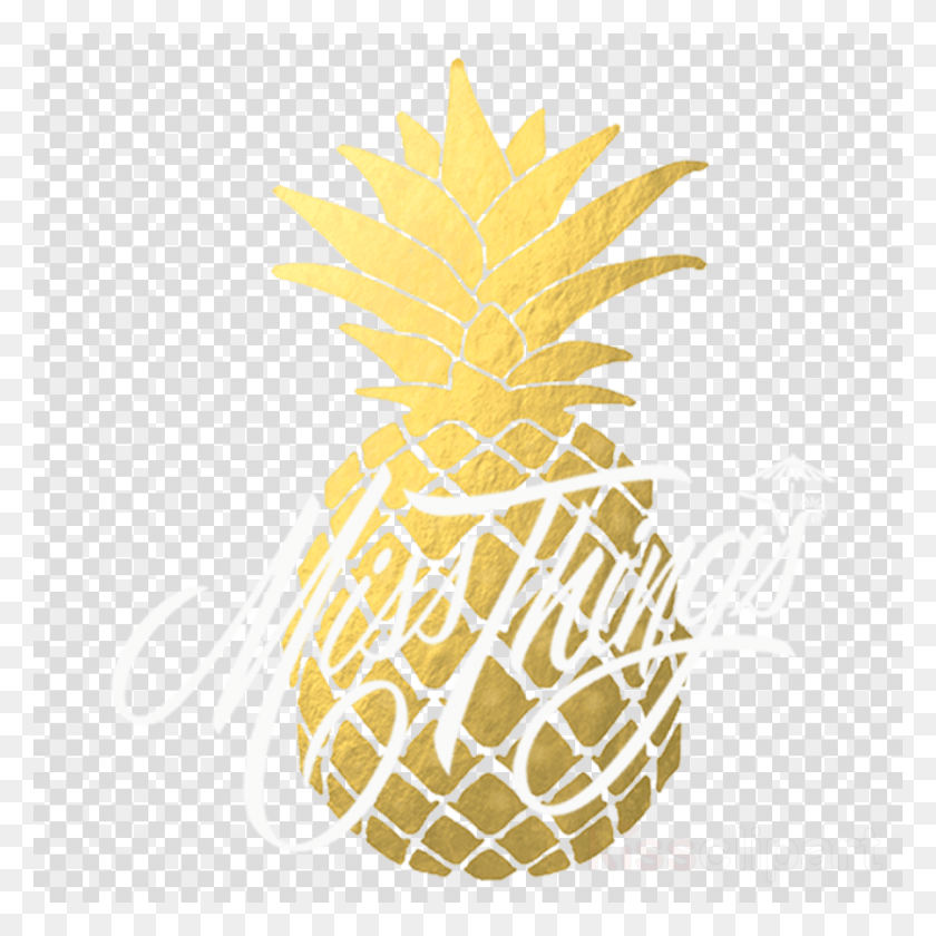 900x900 Gold Pineapple Clipart Juice Pineapple, Plant, Graphics HD PNG Download