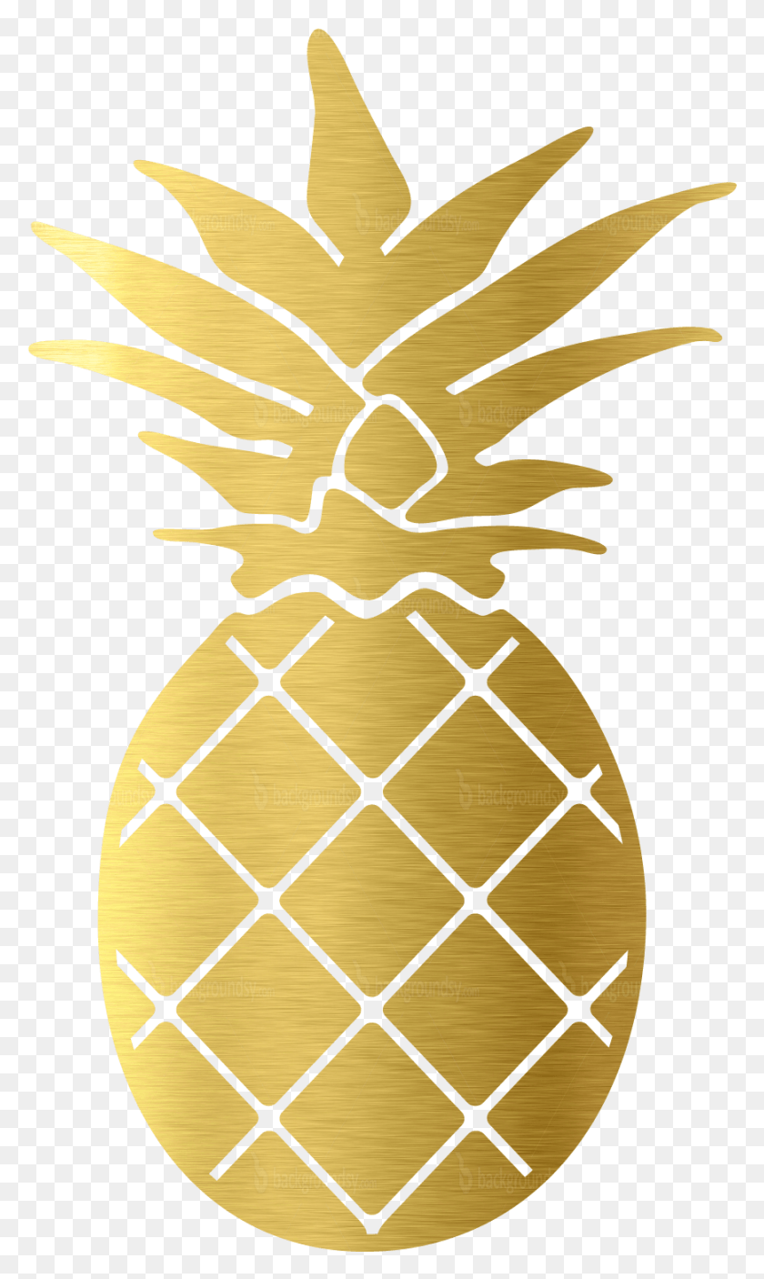 870x1502 Gold Pineapple Gold Pineapple Clipart, Bird, Animal, Trophy HD PNG Download