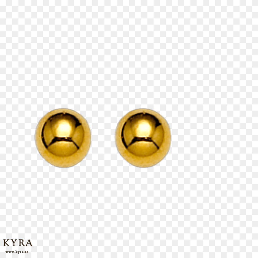 900x900 Gold Plated Ball Ear Studs, Accessories, Lighting, Earring, Jewelry Sticker PNG