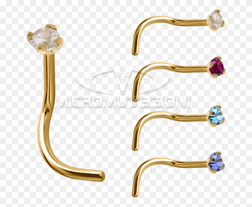 666x630 Gold Prong Set Jewelled Nose Stud Nose Studs Amp Body Jewelry, Hair Slide, Bronze, Sink Faucet HD PNG Download