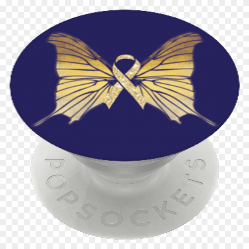 806x808 Descargar Png La Cinta Dorada Mariposa Popsockets Círculo, Platillo, Cerámica, Porcelana Hd Png