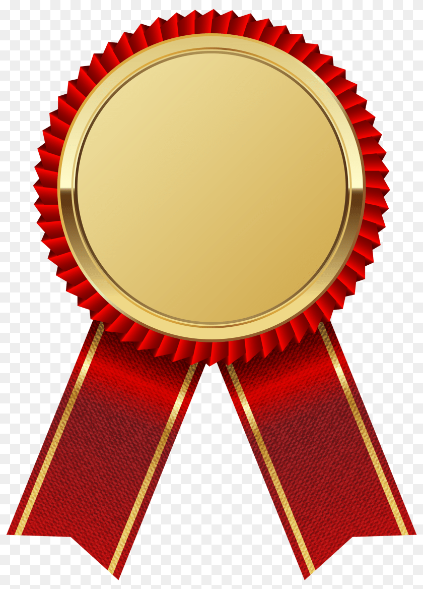 Gold Ribbon Image Background Vector Clipart, Gold Medal, Trophy, Logo, Badge PNG