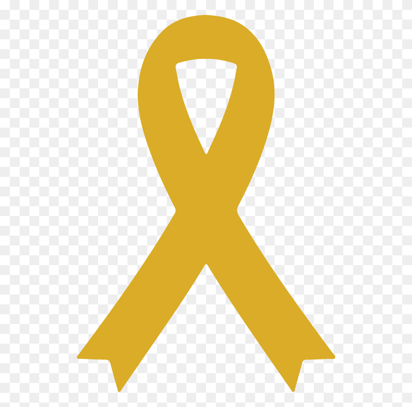 528x769 Gold Ribbon Only, Word, Label, Text HD PNG Download