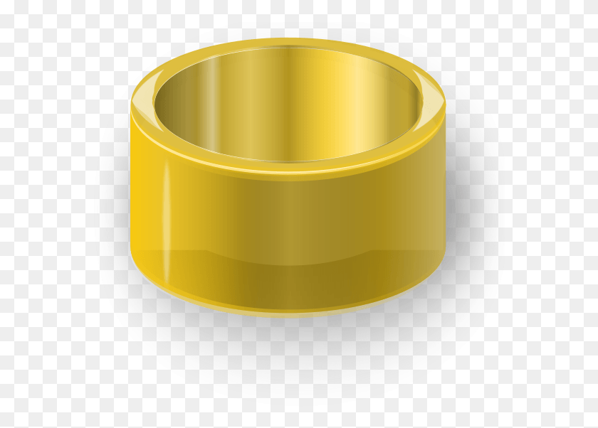 578x542 Gold Ring Clip Arts, Tape, Cylinder, Accessories HD PNG Download