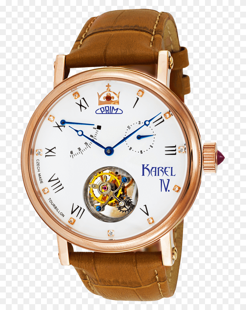 697x1000 Descargar Png Corona De Oro Rosa Hodinky Prim Karel Iv, Reloj De Pulsera, Torre Del Reloj, Torre Hd Png