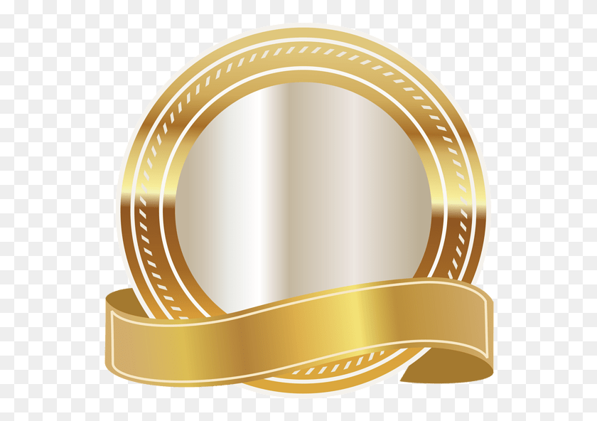550x532 Gold Seal With Gold Ribbon Clipart Image Daniel Gold Banner Ribbon, Tape, Text, Gold Medal HD PNG Download