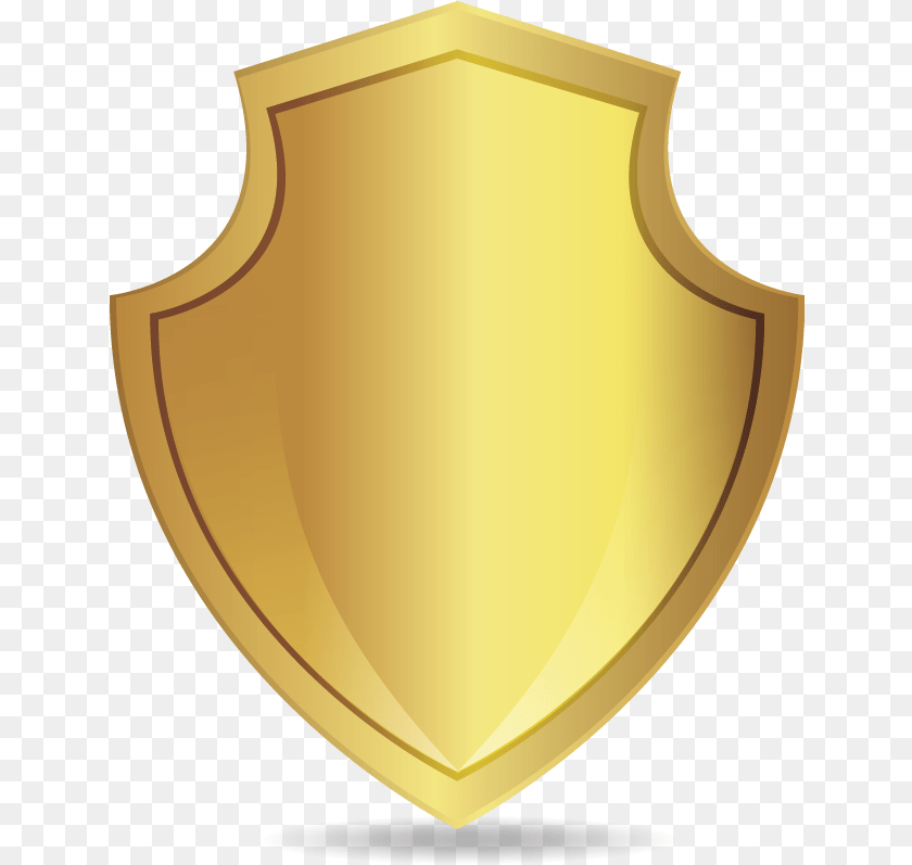 Gold Shield Shield, Armor Sticker PNG
