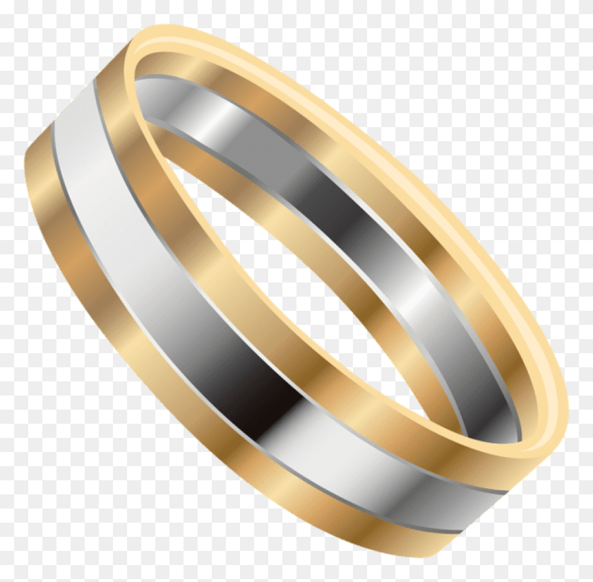 850x833 Gold Silver Wedding Ring Clip Art Image Bangle, Accessories, Accessory, Jewelry HD PNG Download