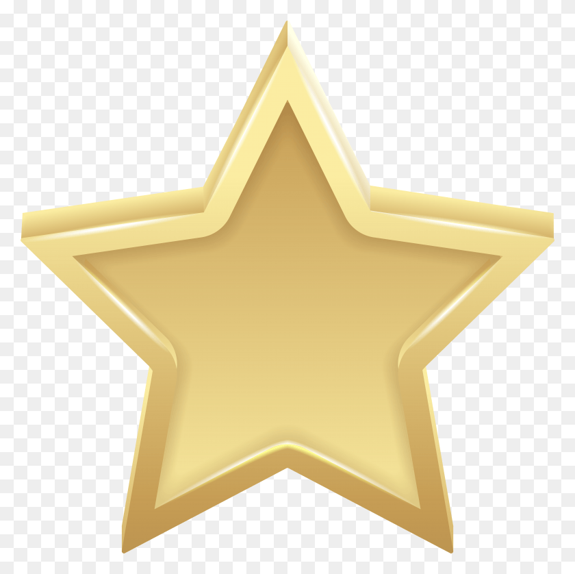 7883x7869 Gold Star Transparent Clip Art Image Gold Star Free Clipart, Symbol, Star Symbol, Gold HD PNG Download