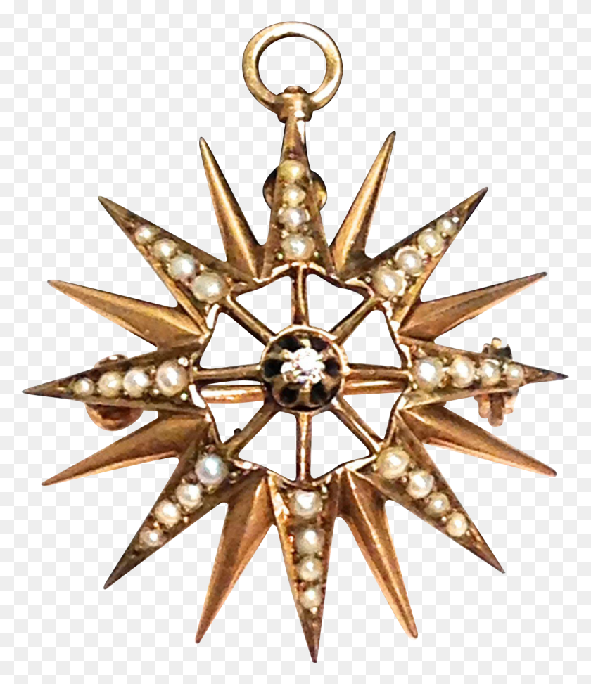 1328x1556 Gold Starburst Clipart Anglican Compass Rose, Jewelry, Accessories, Accessory HD PNG Download