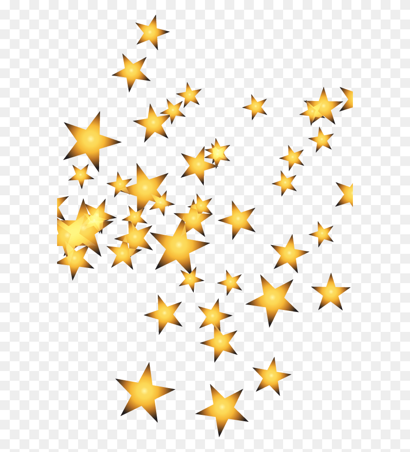 606x866 Золотые Звезды Золотые Звезды Картинки, Конфетти, Бумага, Символ Hd Png Скачать