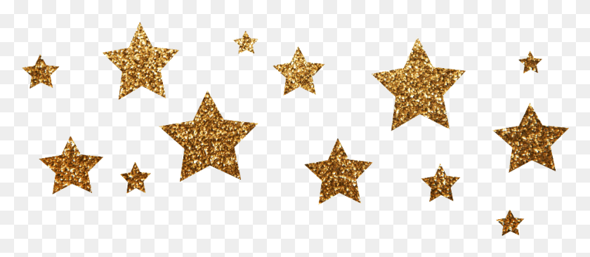 942x370 Gold Stars Star Golden Glitter Glittery Five Stars In A Row, Symbol, Star Symbol HD PNG Download