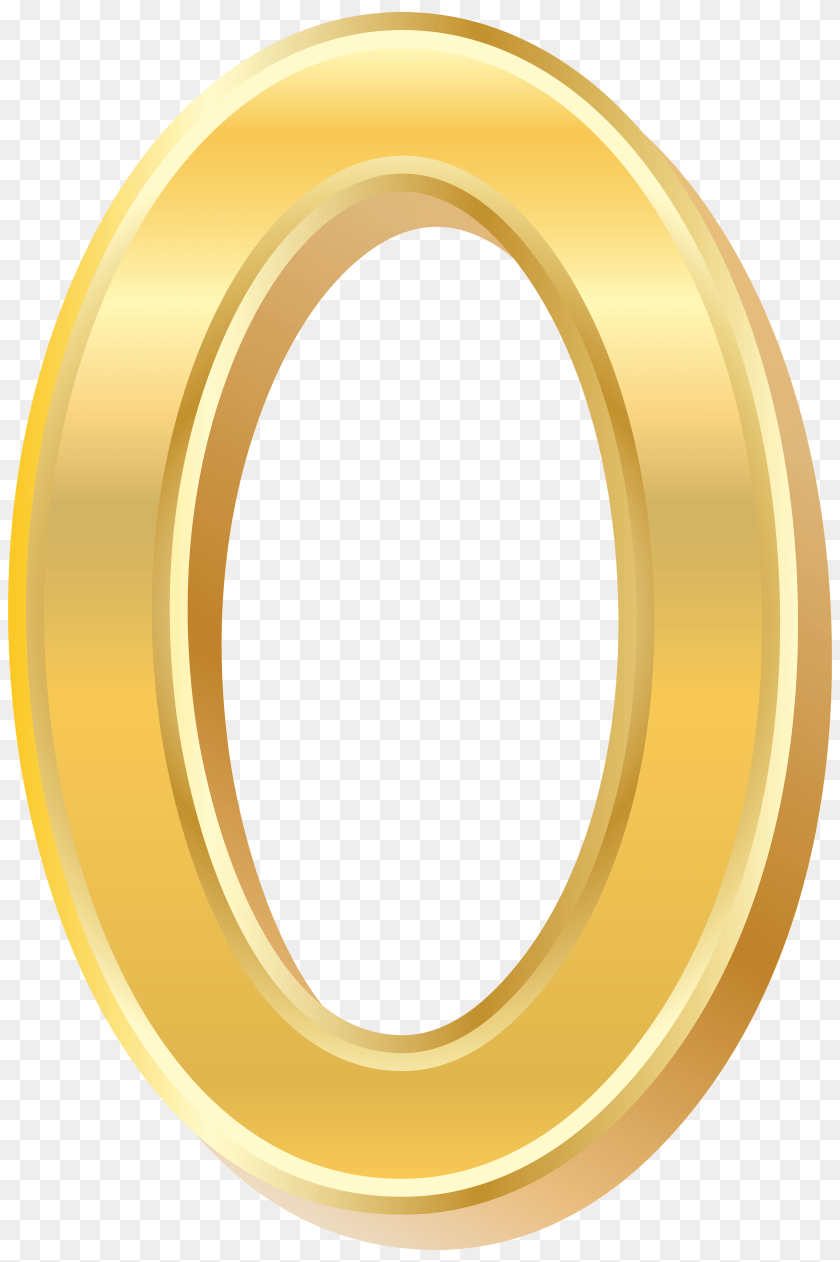 3327x5000 Gold Style Number Zero Clip Art, Disk PNG
