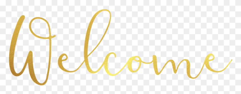 800x277 Gold Welcome 800x432 Gold Welcome Logo, Text, Handwriting, Calligraphy HD PNG Download