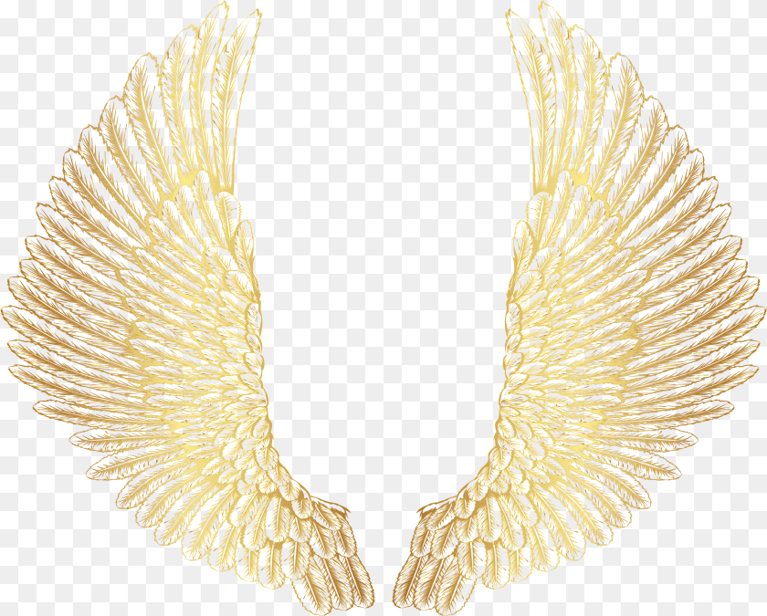 3963x3184 Gold Wings Clipart PNG