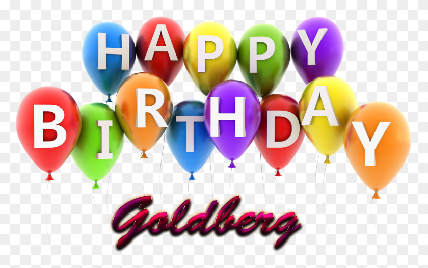 1759x1053 Goldberg Feliz Cumpleaños Globos Nombre Feliz Cumpleaños Marjorie, Globo, Bola, Texto Hd Png Descargar