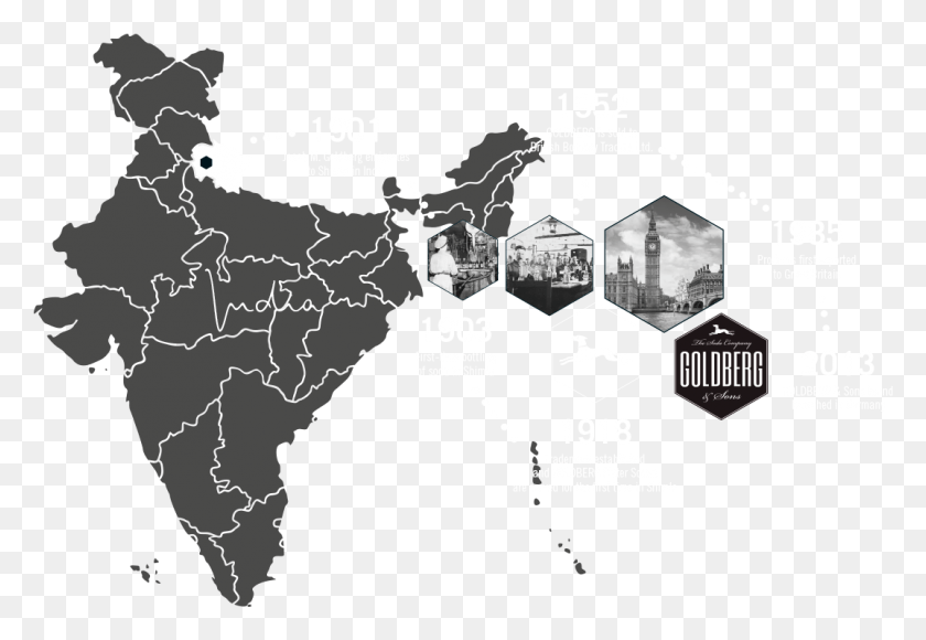 1074x717 Гольдберг Историческая Карта Индии, Участок, Диаграмма, Атлас Hd Png Скачать