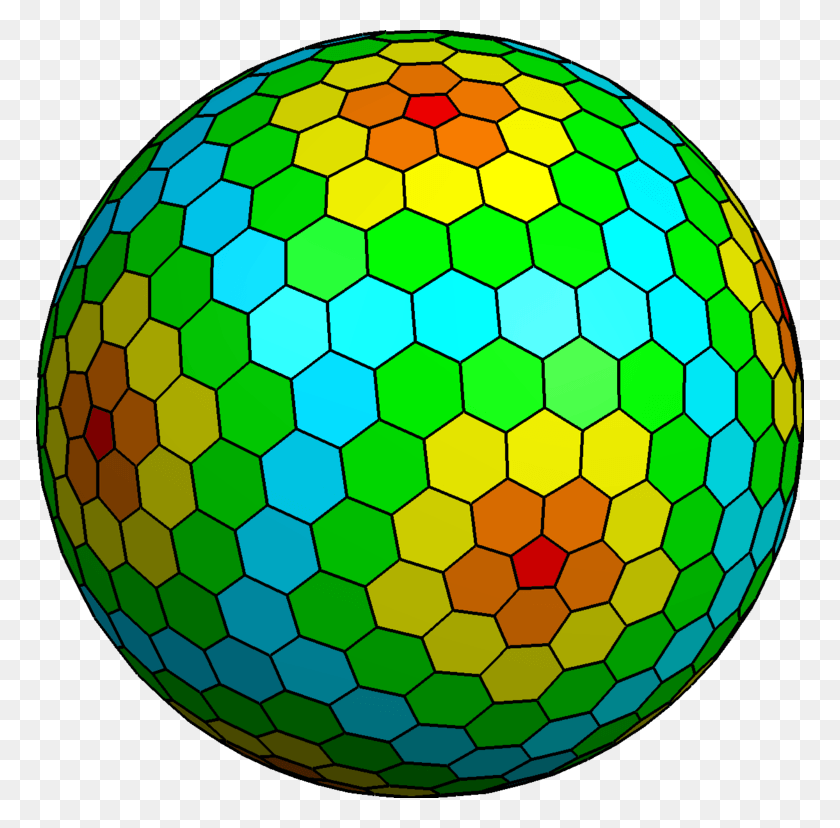 768x768 Goldberg Polyhedron 5 3 Poliedro Di Goldberg, Sphere, Tennis Ball, Tennis HD PNG Download