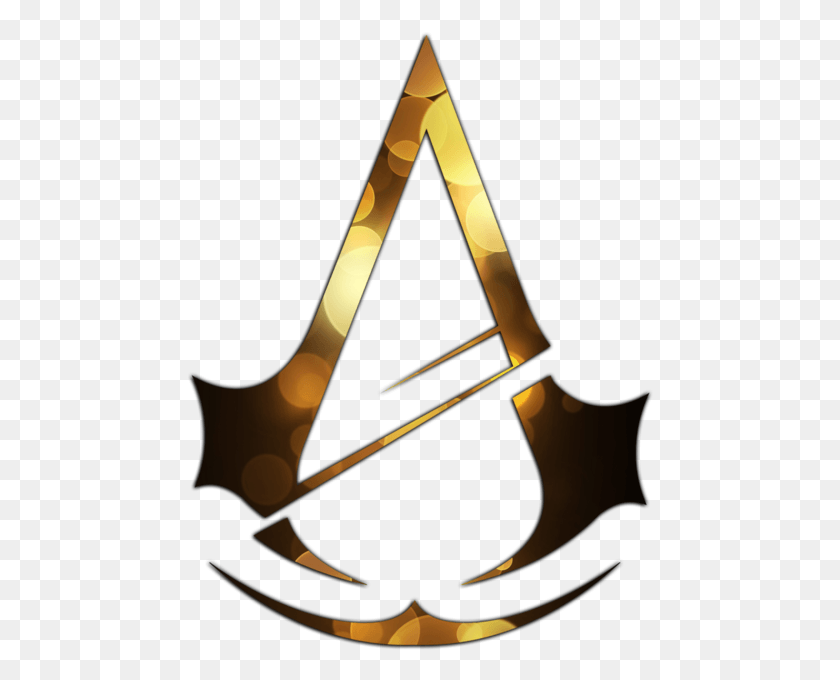 468x620 Golden And Ubisoft Image Assassins Creed Unity Symbol, Leisure Activities, Triangle, Guitar HD PNG Download