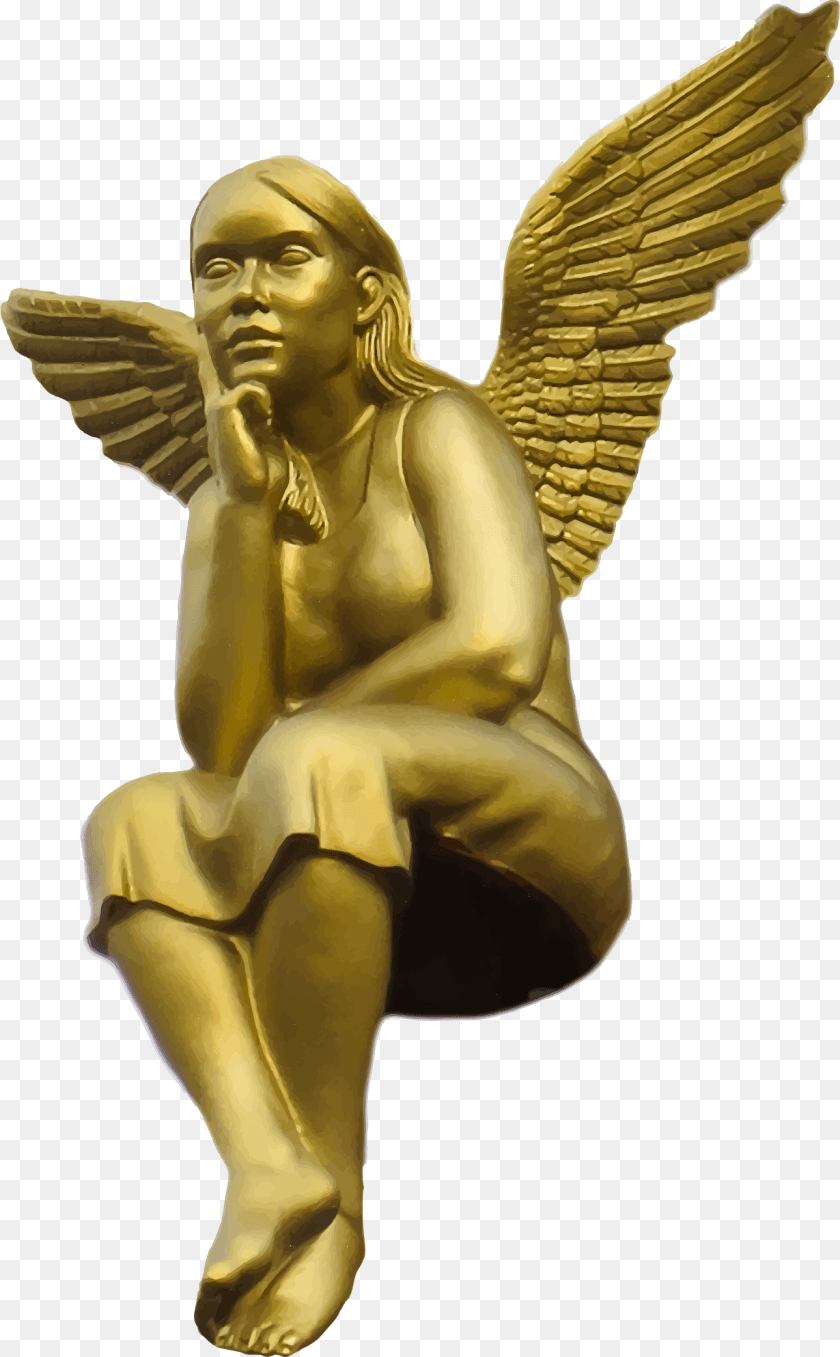 1290x2084 Golden Angel Clip Arts Golden Angel, Bronze, Adult, Female, Person Clipart PNG