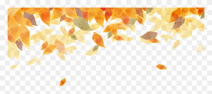 5200x2093 Golden Autumn Autumn Leaf Color Watercolor Painting Watercolor Autumn Leaves Background HD PNG Download