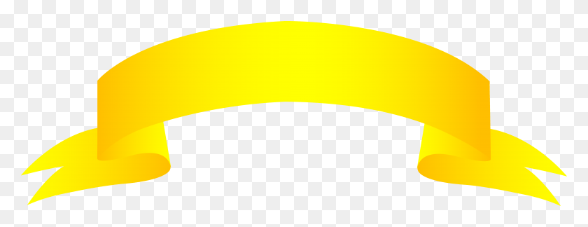 9356x3172 Golden Banner Ribbon Vector Yellow, Nature, Banana, Fruit HD PNG Download