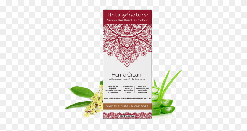 404x385 Golden Blonde Henna Hair Dye Tints Of Nature Henna Cream Dark Brown, Plant, Flyer, Poster HD PNG Download