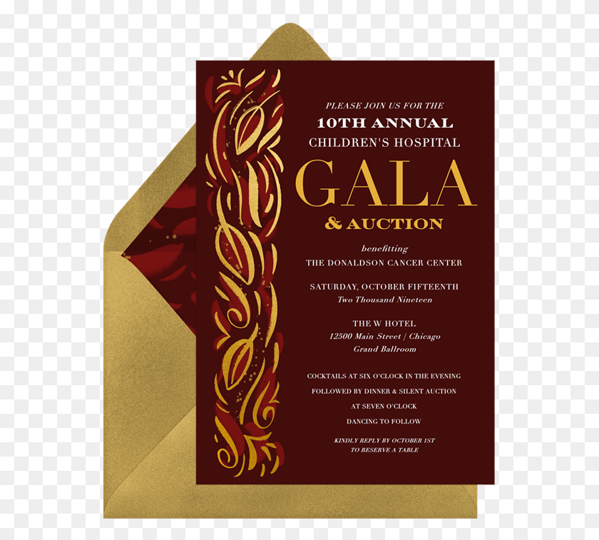 551x697 Golden Brushstrokes Invitation In Red Brush Strokes Dntel After Parties, Text, Poster, Advertisement HD PNG Download