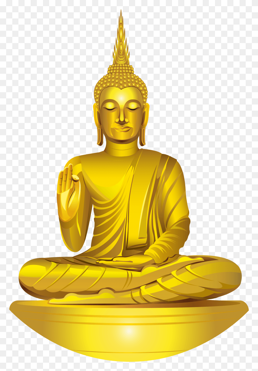 5302x7798 Golden Buddha Statue Clip Art Clipart Buddha HD PNG Download