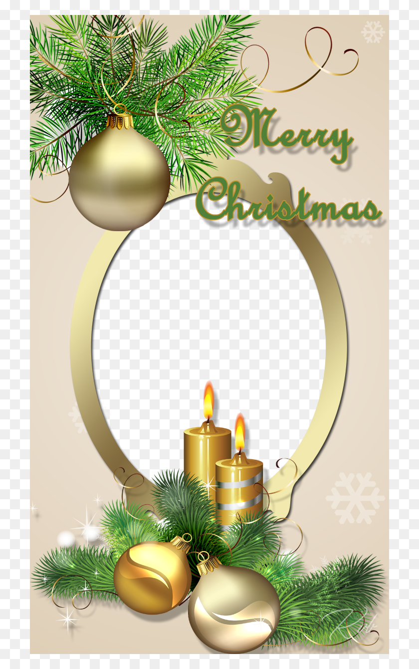720x1280 Golden Christmas Frame Lilin Natal, Candle, Lamp, Tree HD PNG Download