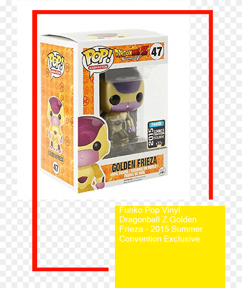 724x1000 Golden Frieza Pop, Toy PNG