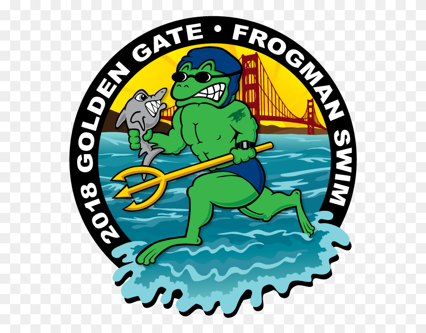 569x597 Golden Gate Frogman Swim, Poster, Advertisement, Symbol HD PNG Download