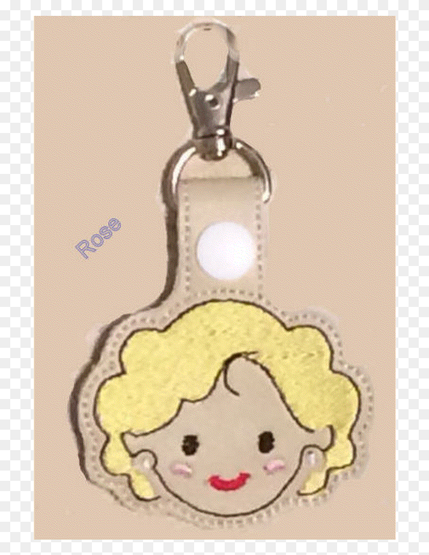 710x1025 Golden Girls Inspired Embroidered Key Fob Keychain, Text, Sewing HD PNG Download