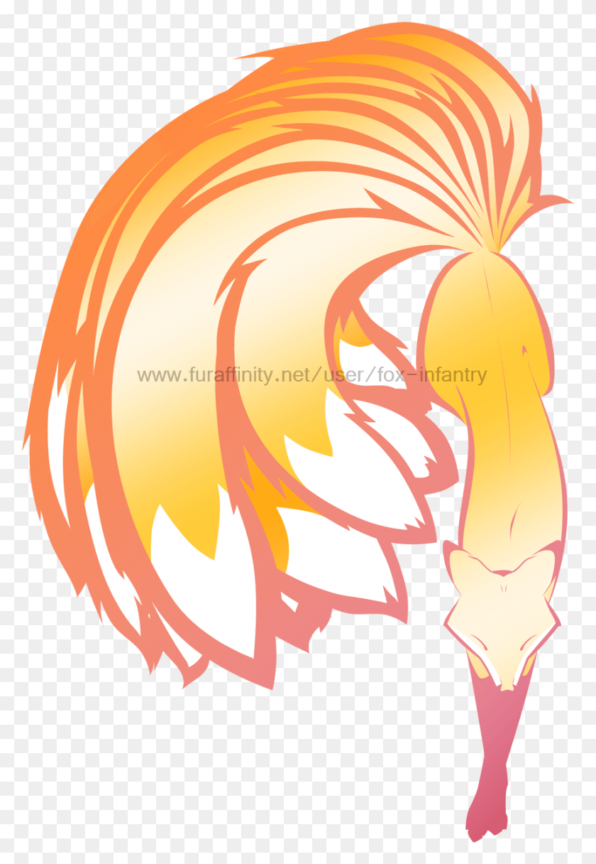 861x1277 Golden Kitsune Nine Tailed Fox Art, Plant, Vegetable, Food HD PNG Download