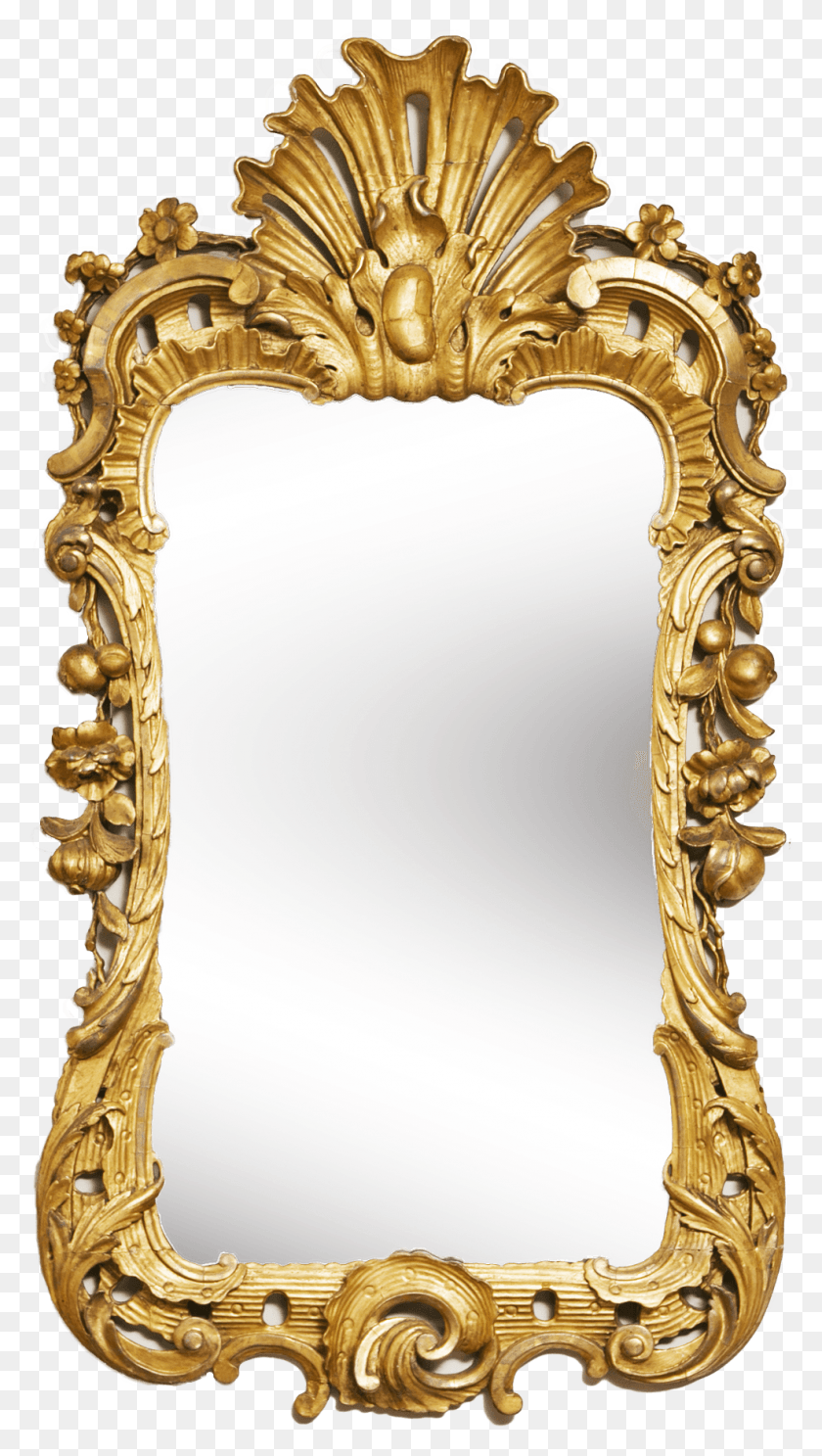 987x1806 Золотая Зеркальная Рамка Высококачественное Изображение Зеркало, Крест, Символ, Бронза Hd Png Скачать