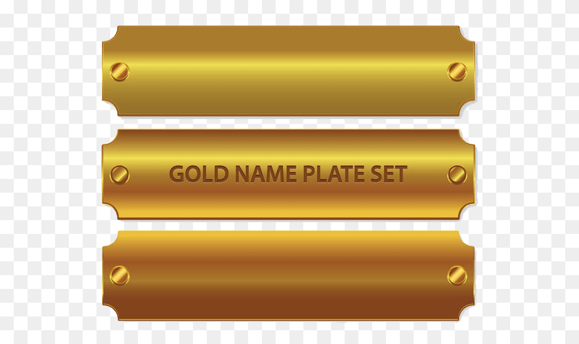 552x440 Golden Name Plate Pic Gold Name Plate Vector, Ammunition, Weapon, Weaponry HD PNG Download
