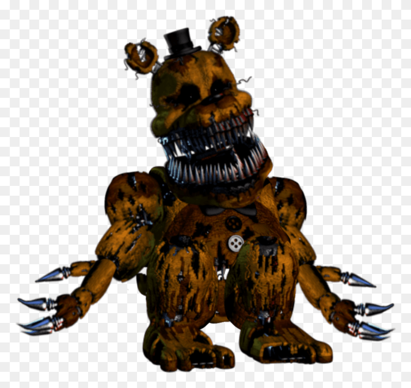 1150x1081 Golden Nights At Five Freddy Freddy39s Nightmare Fnaf Nightmare Golden Freddy, Toy, Robot HD PNG Download