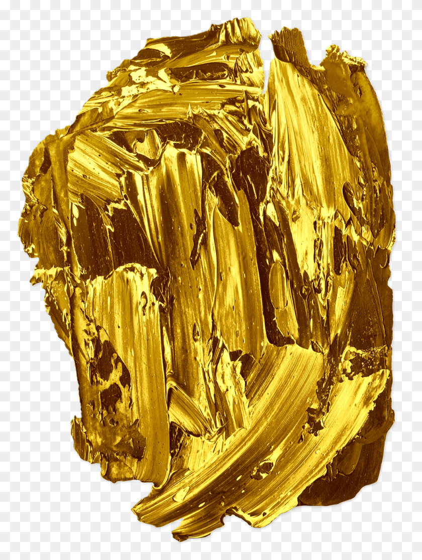 981x1329 Golden Paint Is A Set Of Vivid Gold Paint Textures Color Gold Mineral, Crystal, Quartz, Treasure HD PNG Download