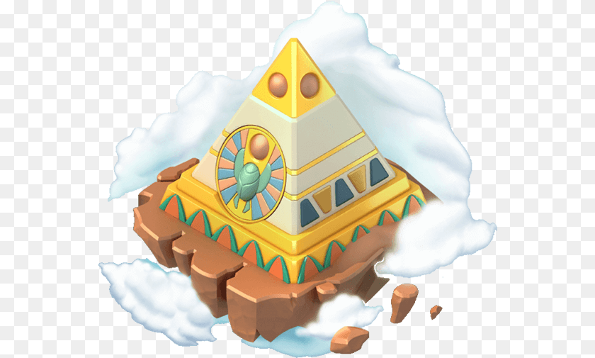 564x505 Golden Pyramid, Birthday Cake, Cake, Cream, Dessert Transparent PNG