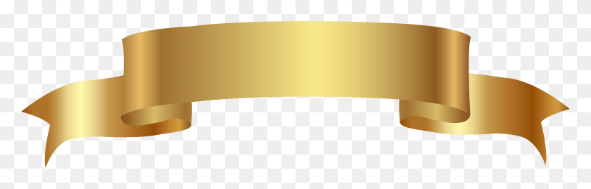 7861x2109 Golden Ribbon No Background, Scroll HD PNG Download