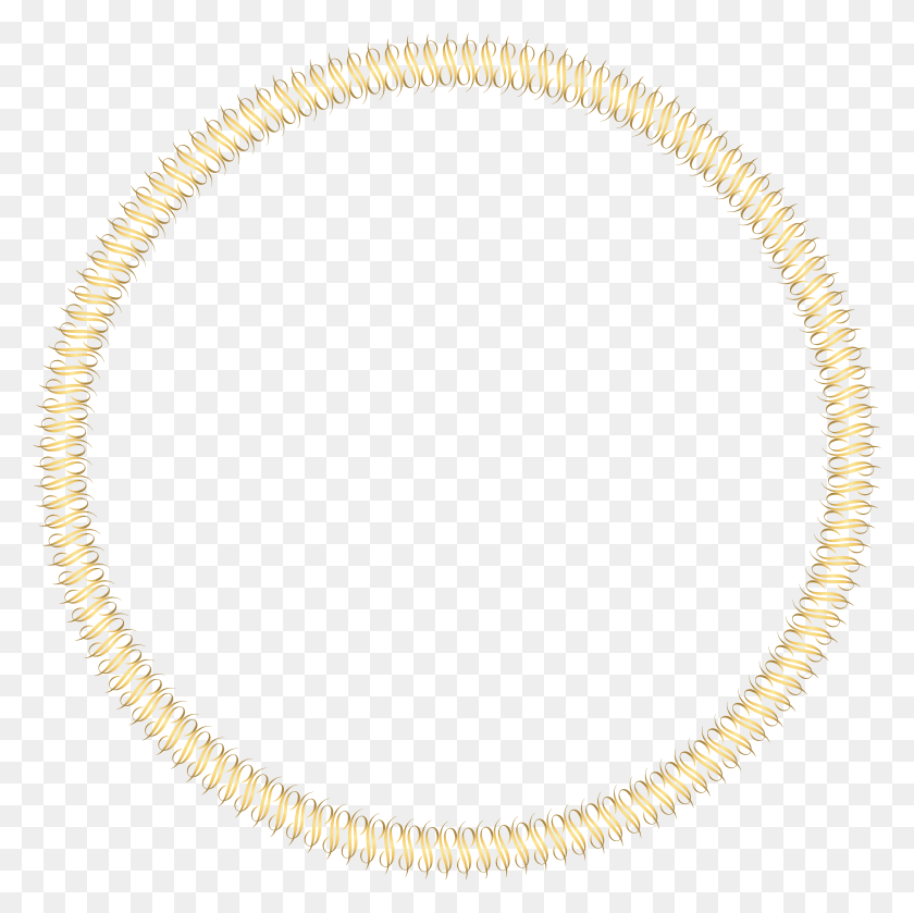 7943x7942 Golden Round Deco Border Transparent Clip Art Image, Moon, Outer Space, Night HD PNG Download