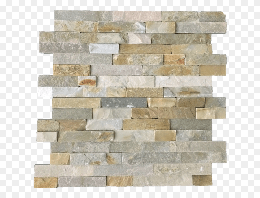 626x578 Golden Sand Quartzite 6 X 24 Interlocking Ledgerstone, Staircase, Wall, Slate HD PNG Download