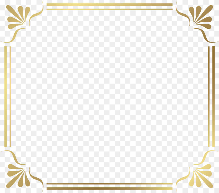 Golden Square Photo Frame Gold Frame Ornaments, Animal, Bird Sticker PNG