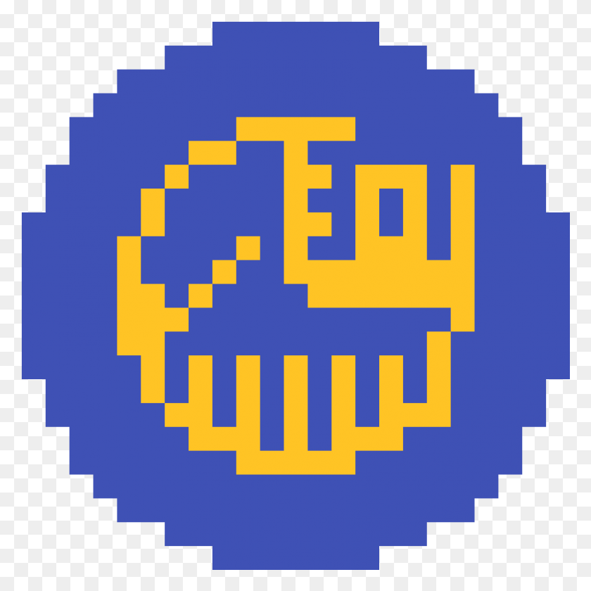 852x852 Descargar Png Golden State Warriors Deadpool Logo Pixel Art, Pac Man, Texto, Gráficos Hd Png