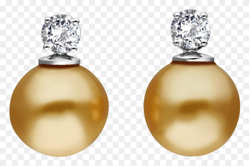 795x511 Golden Tahitian Pearl And Diamond Earrings Earrings, Jewelry, Accessories, Accessory HD PNG Download