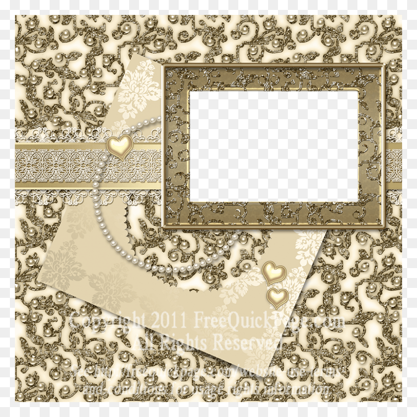 800x800 Golden Wedding Layouts Free Quick Pages Scrapbooking Wedding, Lace, Pattern, Rug HD PNG Download