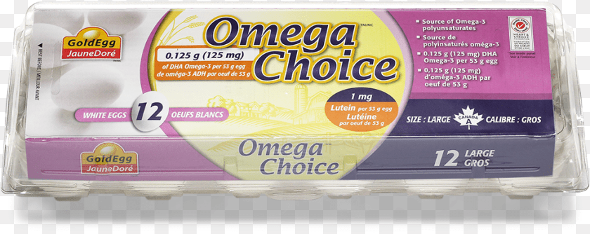 973x387 Goldenegg Omega Choice 12x Large White Grape, Paper PNG