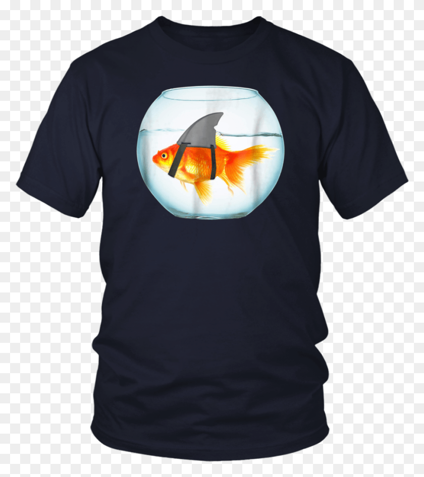 902x1025 Goldfish Shark Fin Fashion T Shirt Macho Man Cup Of Coffee Shirt, Fish, Animal, Clothing HD PNG Download