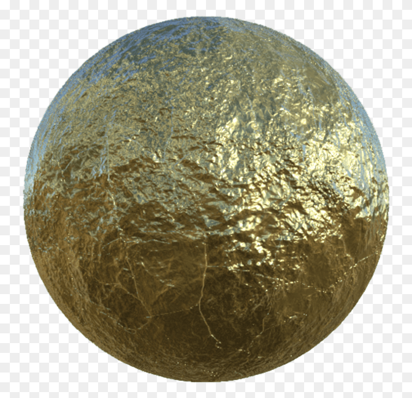 752x752 Золотая Хлопья Substance Painter Золотая Фольга, Сфера, Луна, Космическое Пространство Png Скачать